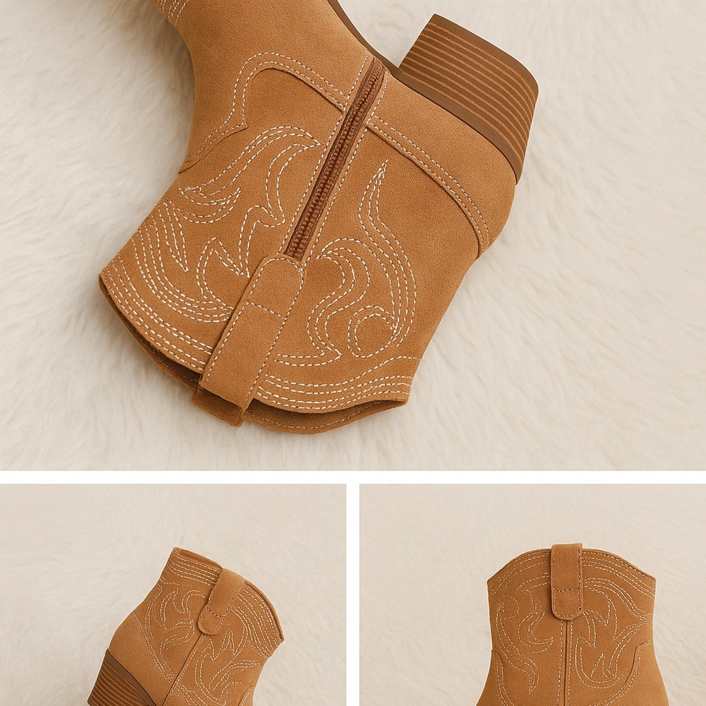 Indigo Tan Ankle Boots